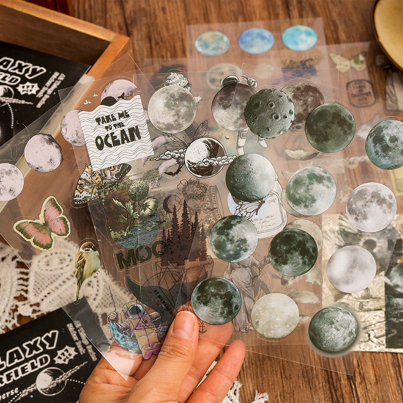 20 Sheets Vintage PET Stickers SLWX