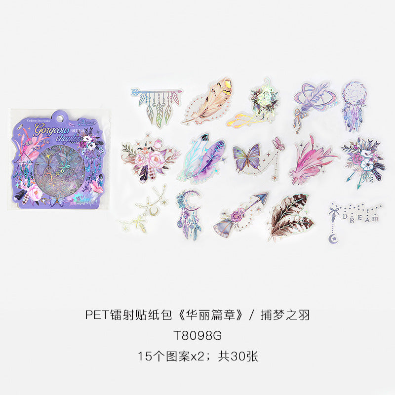 30 Pcs Fantasy PET Stickers HLPZ