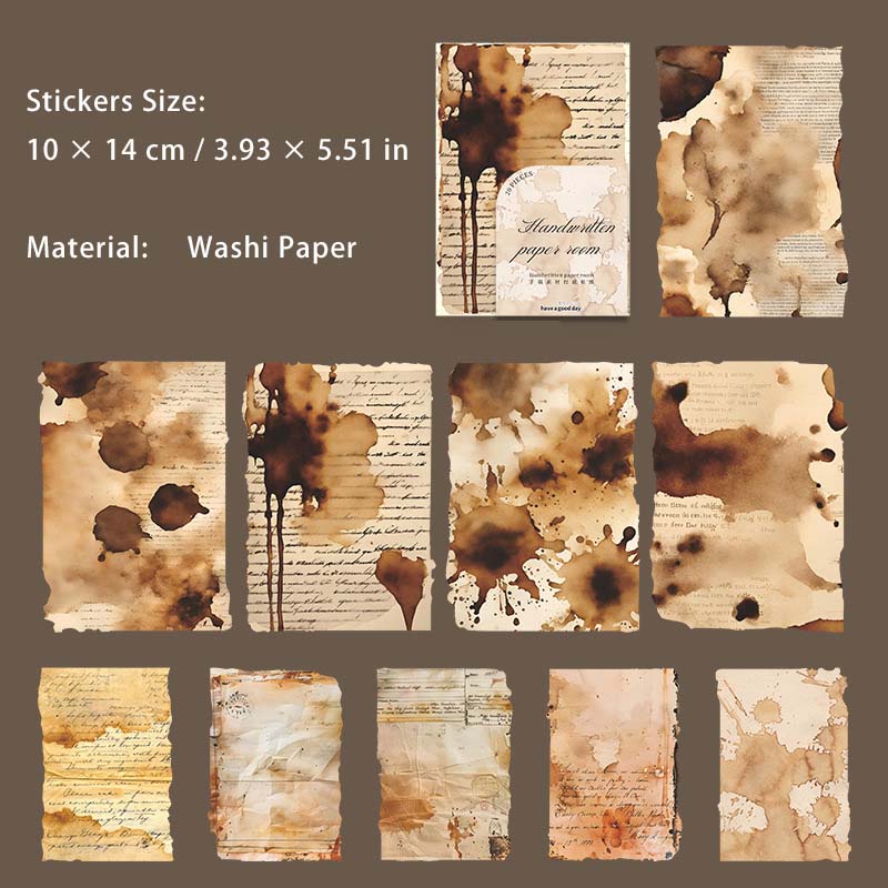 20 Pcs Vintage Hand-written Letter Washi Stickers SXZJ