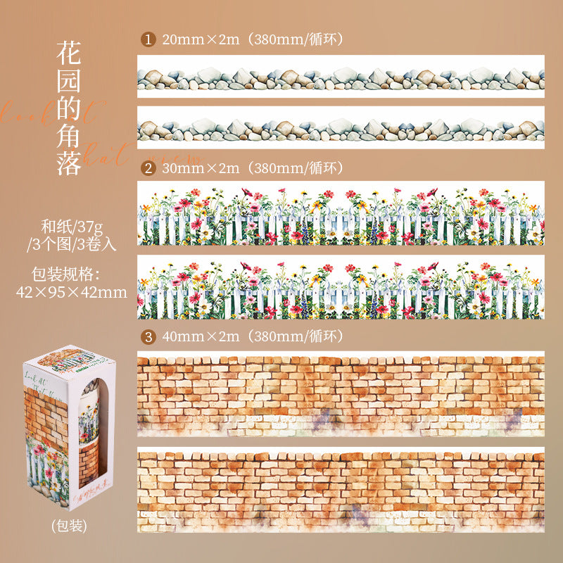 3 Roll Landscape Forest Washi Tape KNCFJ