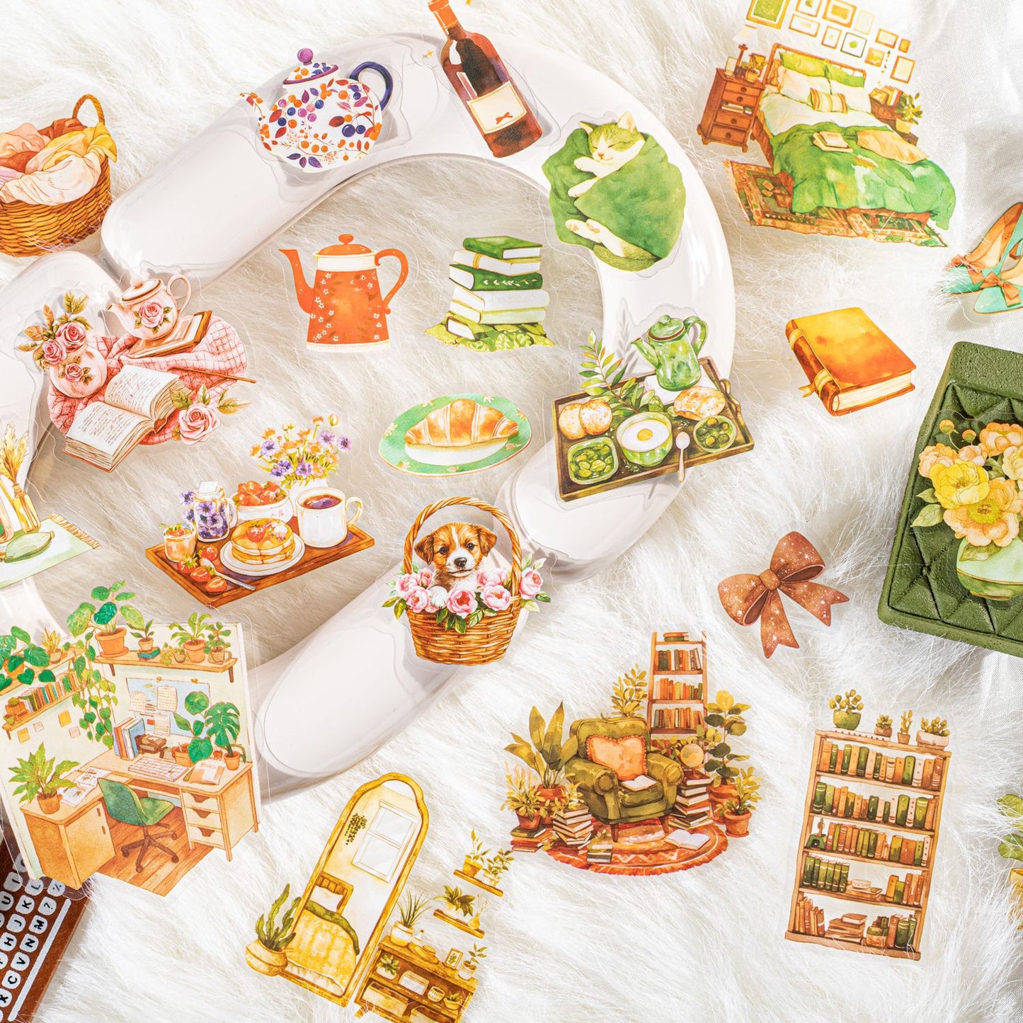 25 Pcs Lifestyle PET Stickers SHXMH