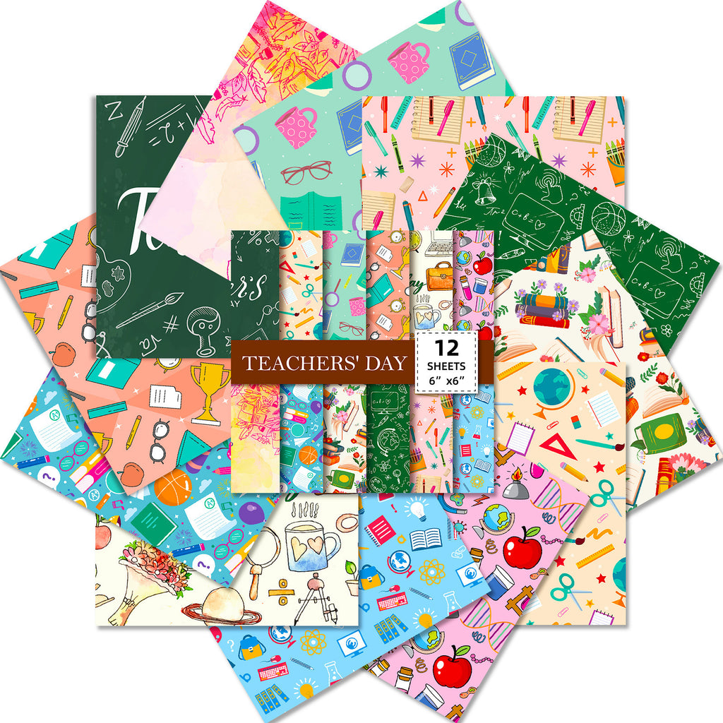 6 inch Teacher's Day Scrapbook Paper Pad PA792