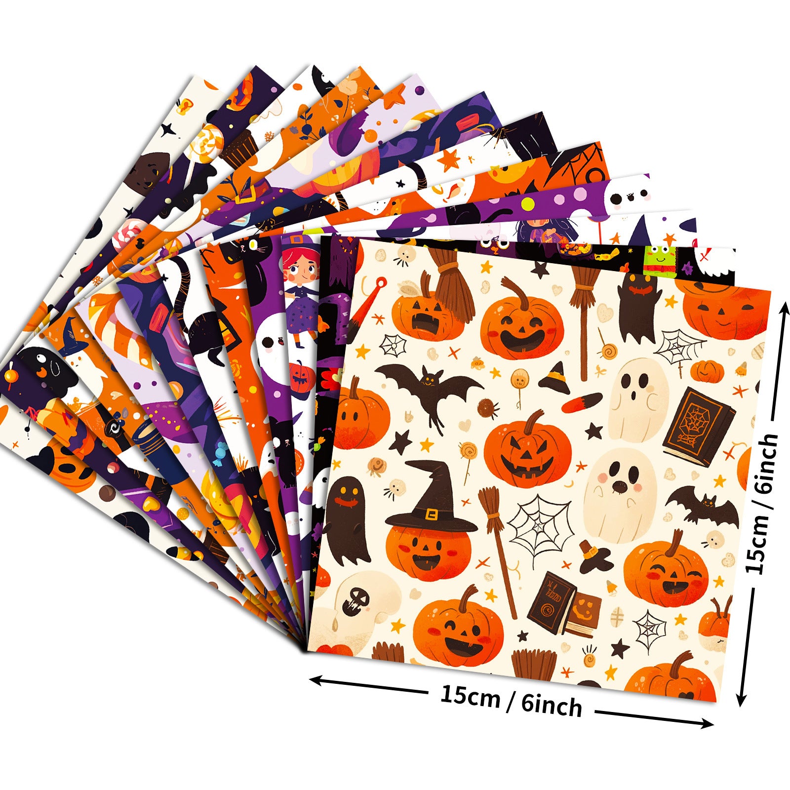 6 inch Halloween Scrapbook Paper Pad PAT08
