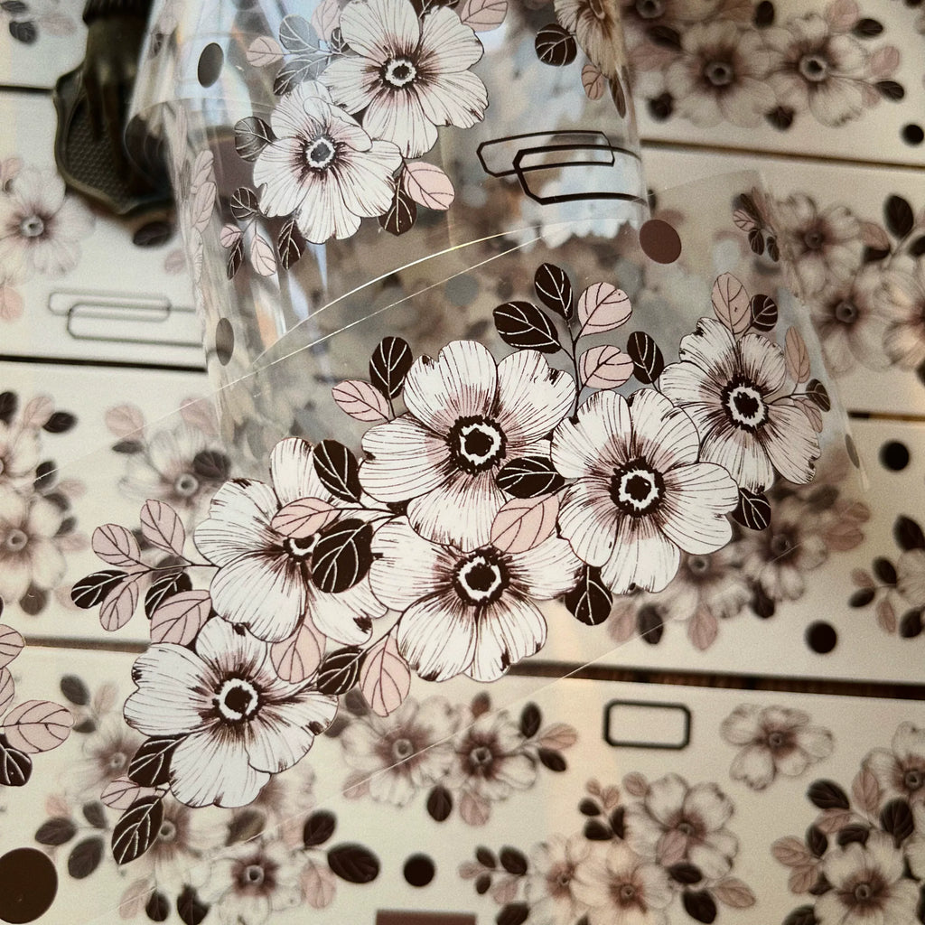 Floral Decorative Tape Rolls- Ginger Tea Warmth