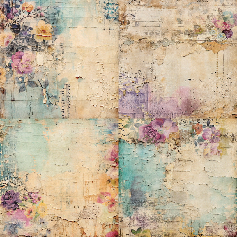 6 inch Vintage FLoral Scrapbook Paper Pad SKP328