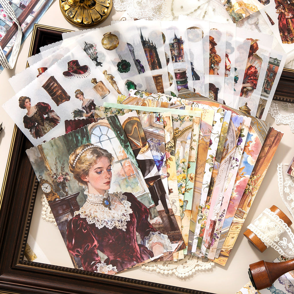 A5 Mixed Material Sticker Book - Victoria Manor