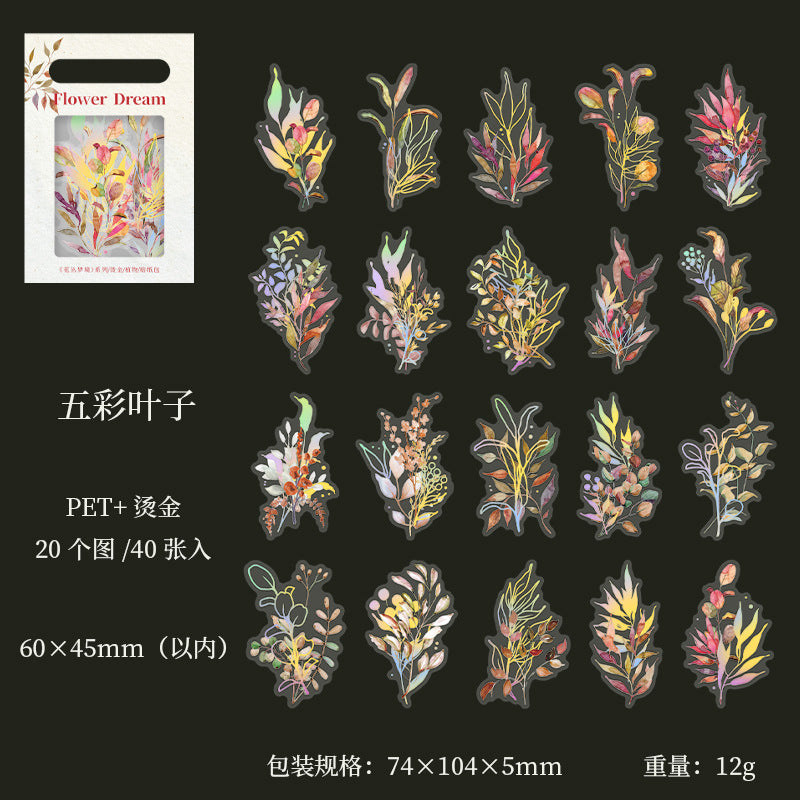 40 Pcs Plant Stickers HCMJ