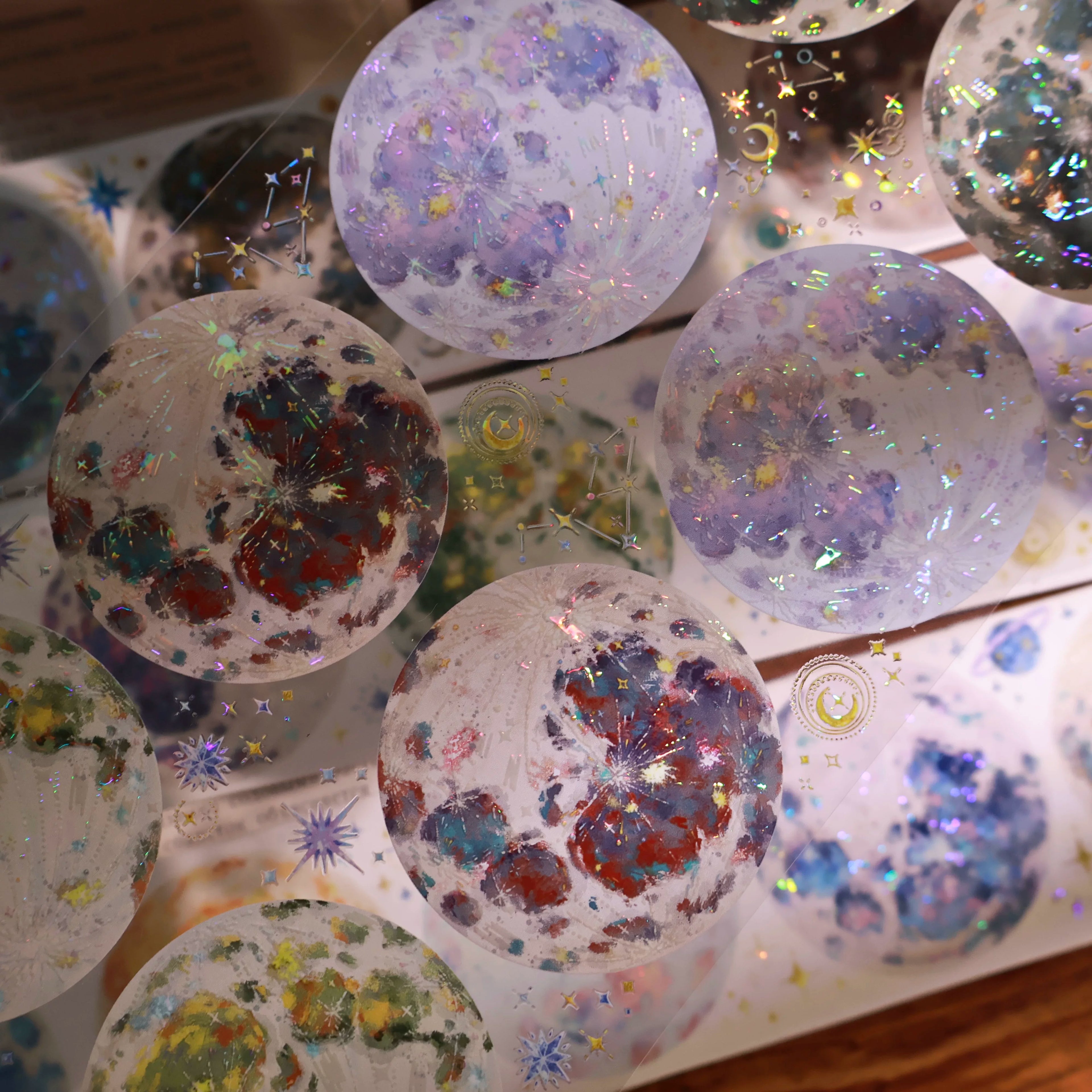 Floral Decorative Tape Rolls- Mottled Planet