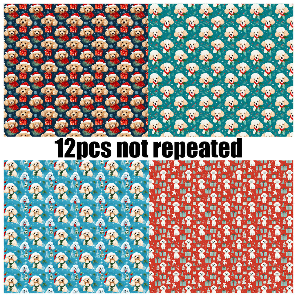 6 inch Christmas Puppy Scrapbook Paper Pad PA346