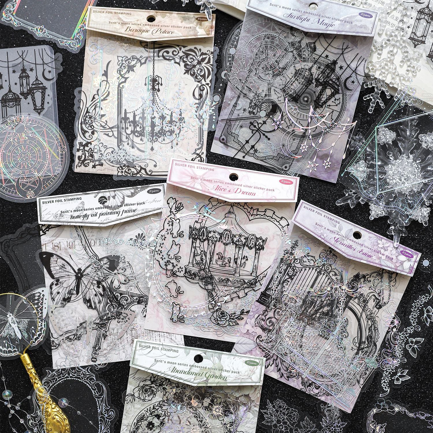 10 Pcs Vintage Frame Border PET Stickers SKLTYL