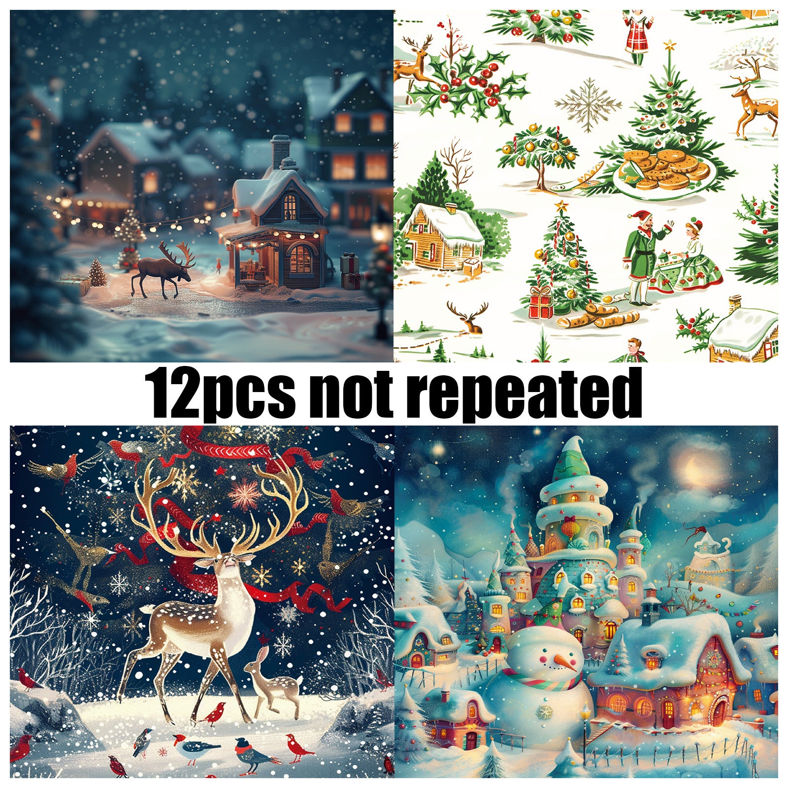 6 inch Christmas Eve Scrapbook Paper Pad PA149