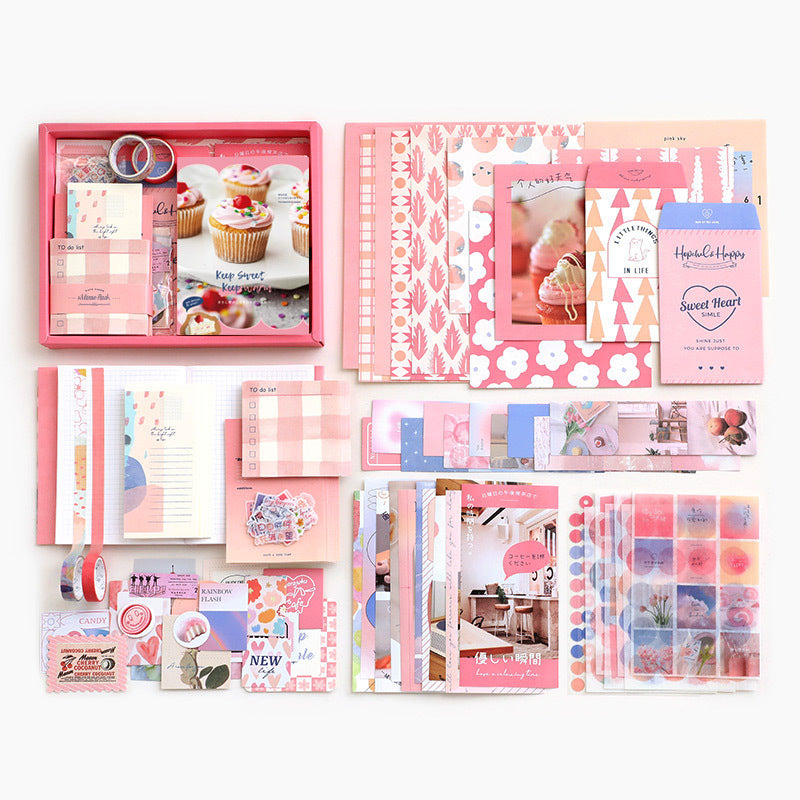 155 Pcs Minimalist Style Scrapbook Supplies Gift Set NJXL