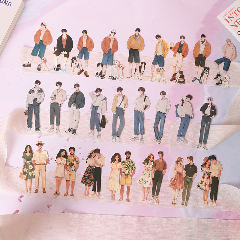 20 Pcs Couple Boy Stickers XDNH