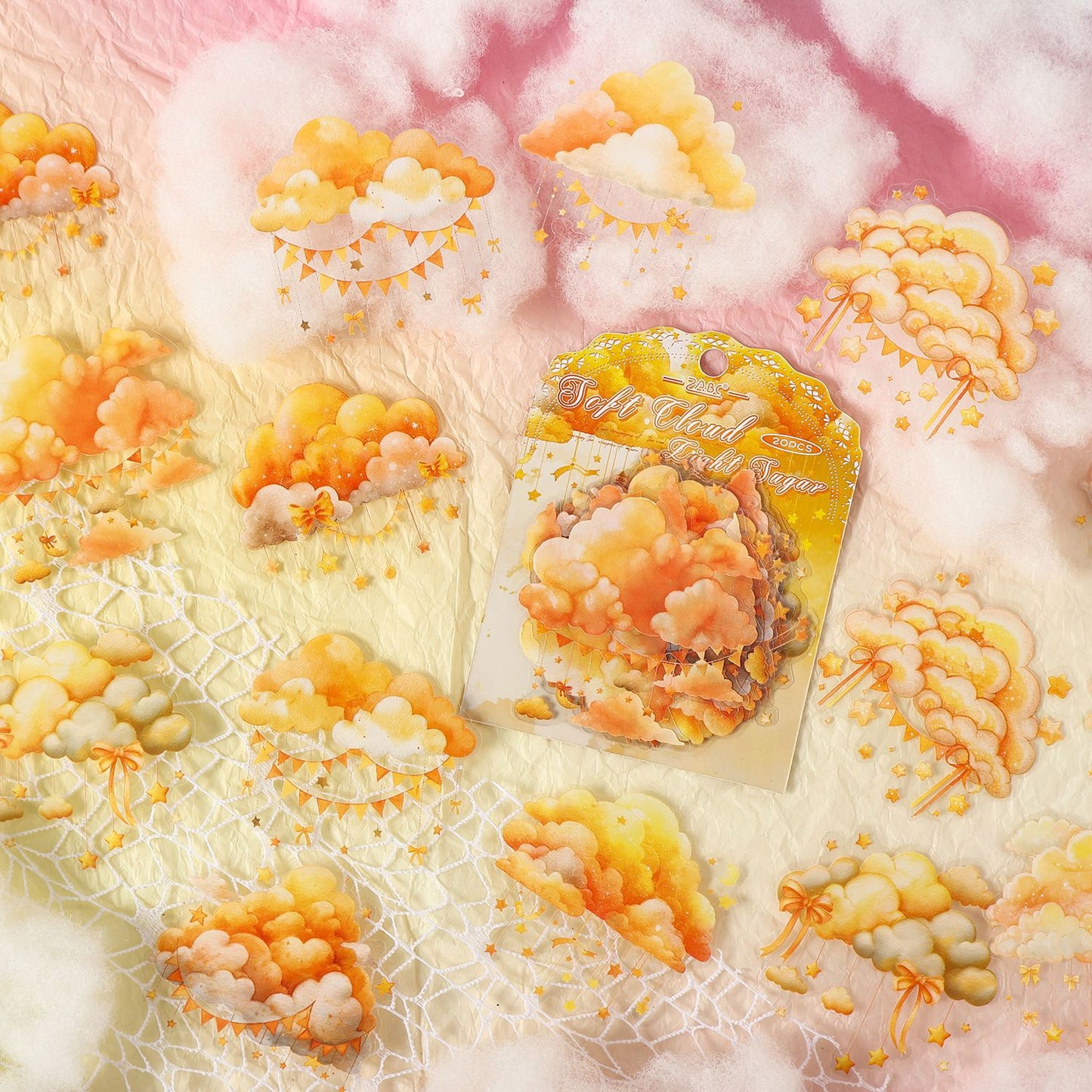 20 Pcs Fantasy Cloud Star PET Stickers MHYC