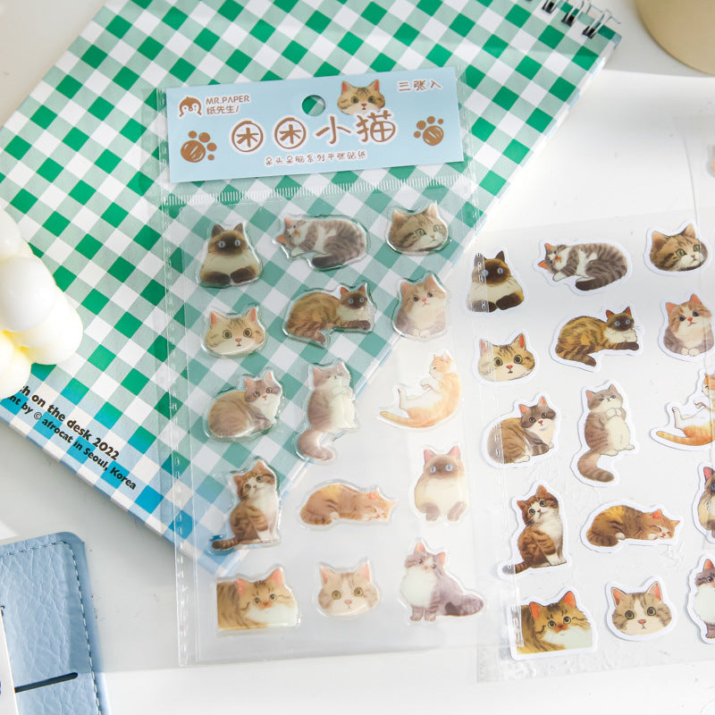 3 Sheets Cute Pets Stickers DYDN