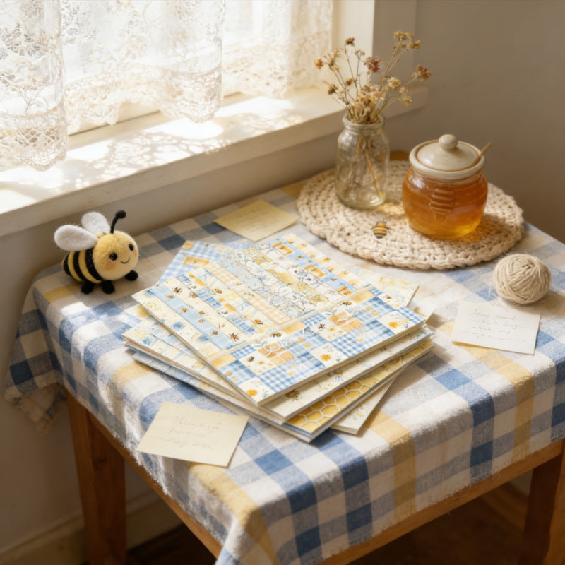 6 inch Bee Check Scrapbook Paper Pad SKP592