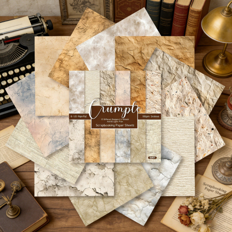 6 inch Crumpled Scrapbook Paper Pad SKP607