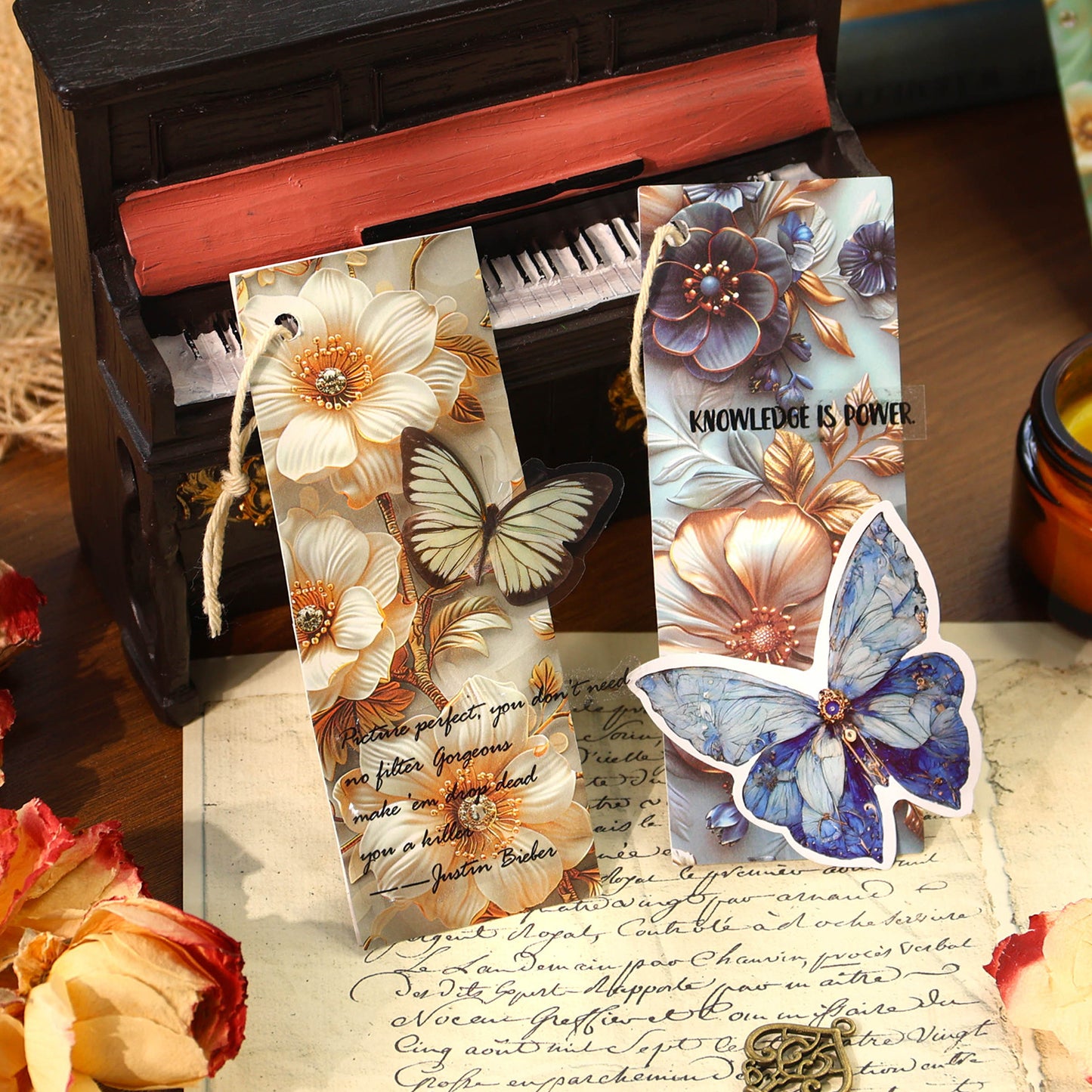 20 Sheets Fantasy Vintage Flower Journal Paper KKFQ