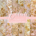 6 Inch Gilded Rose Scrapbook Paper SKP036B