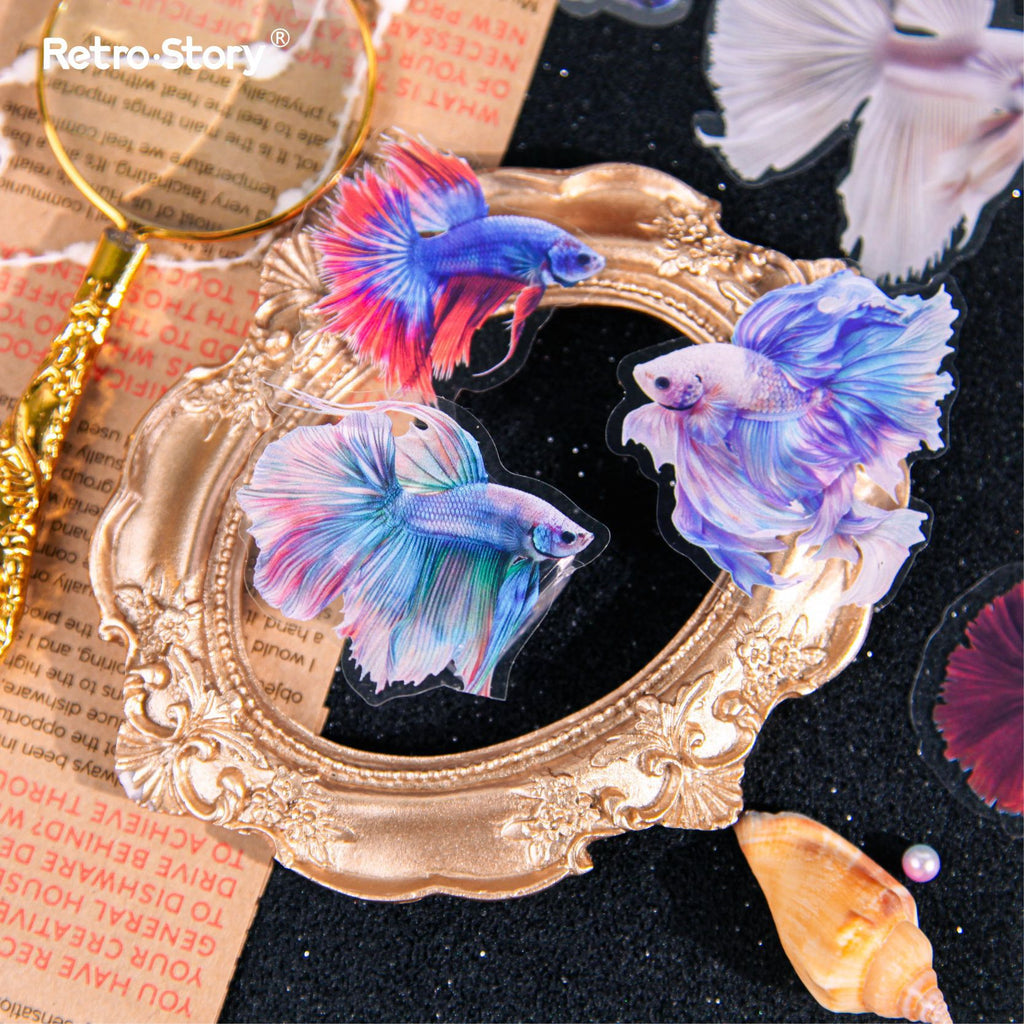 20 Pcs Fish PET Stickers DYXL
