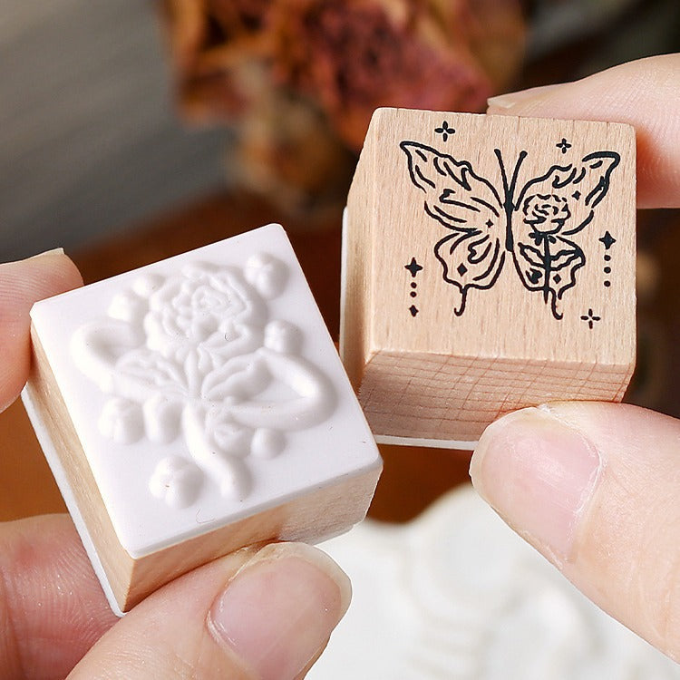 4 Pcs Wooden Stamp Kit YJZJ