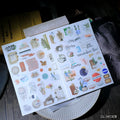 2 Sheets Waterproof Rub on Stickers - Collage