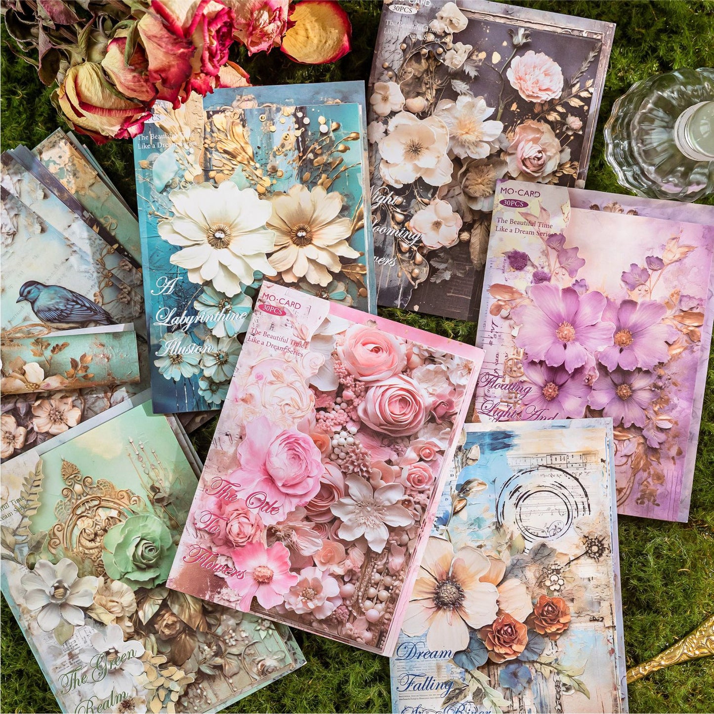 30 Pcs Vintage Scrapbook Paper JQRM