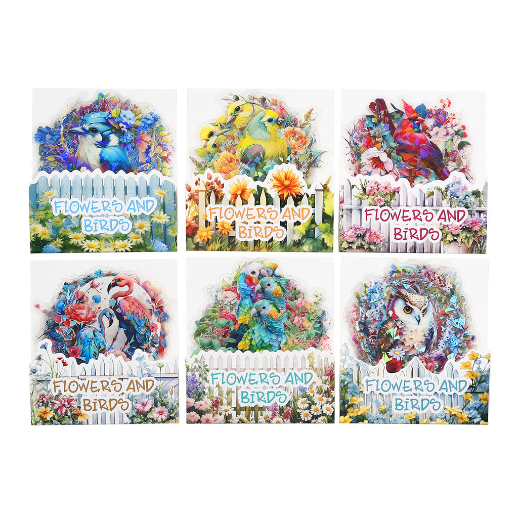 10 Pcs PET Bird Stickers HCFN