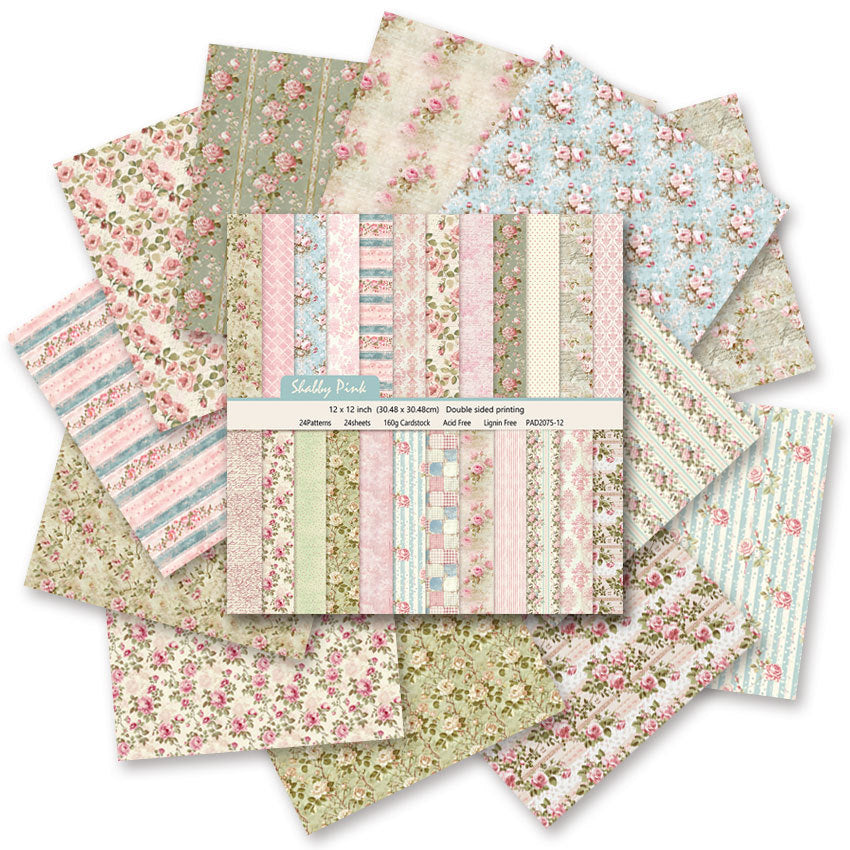 12 Inch Scrapbook Paper Pad for Craft PA075