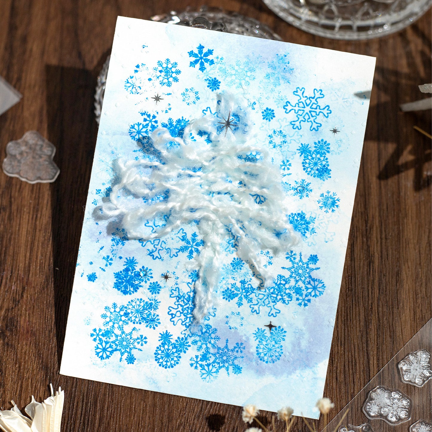 20 Pcs Firework Snowflake Silicone Stamp SLRC