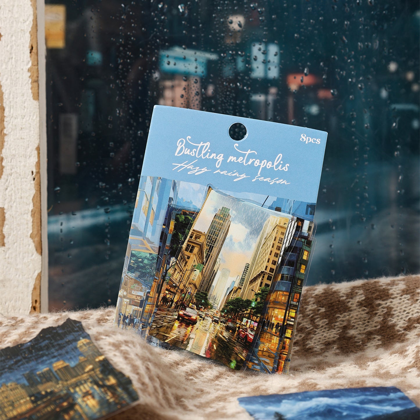 8 Pcs Rainy Season Landscape PET Stickers MLYJ