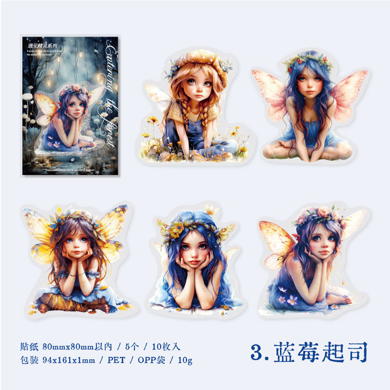 10 Pcs Fairy Tale PET Stickers YJJL