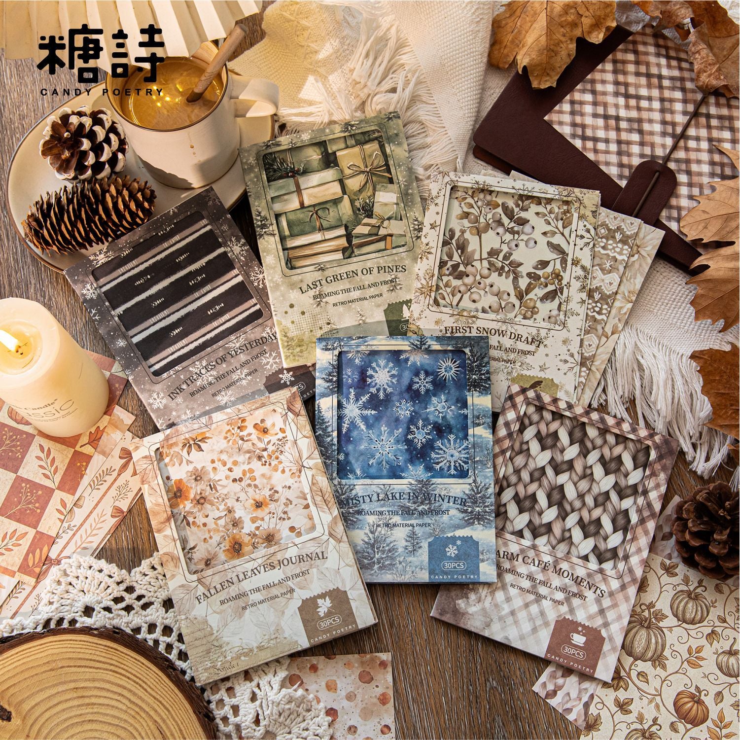 30 Sheets Vinter Themed Journal Paper MYQD