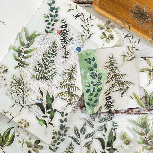 30 Pcs Leaf Theme PET Stickers ZWGB