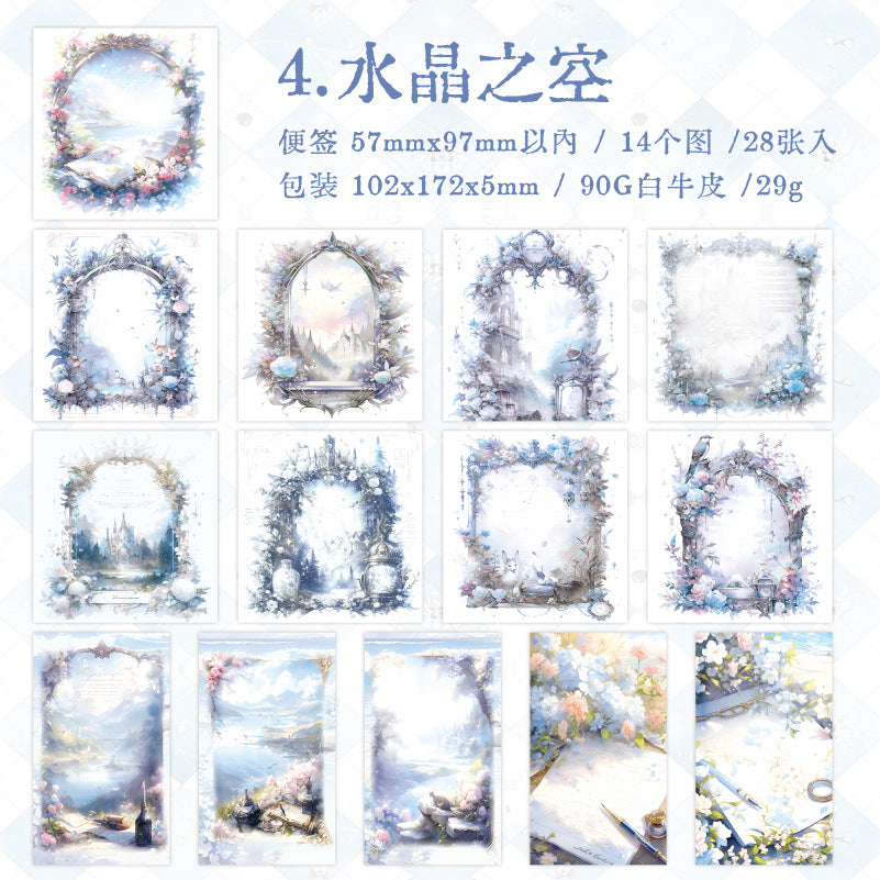28 Pcs Vintage Notepad Paper WRLJ