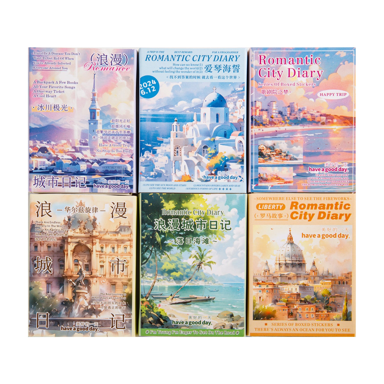 50 Pcs Travel Landscape Stickers LMCS