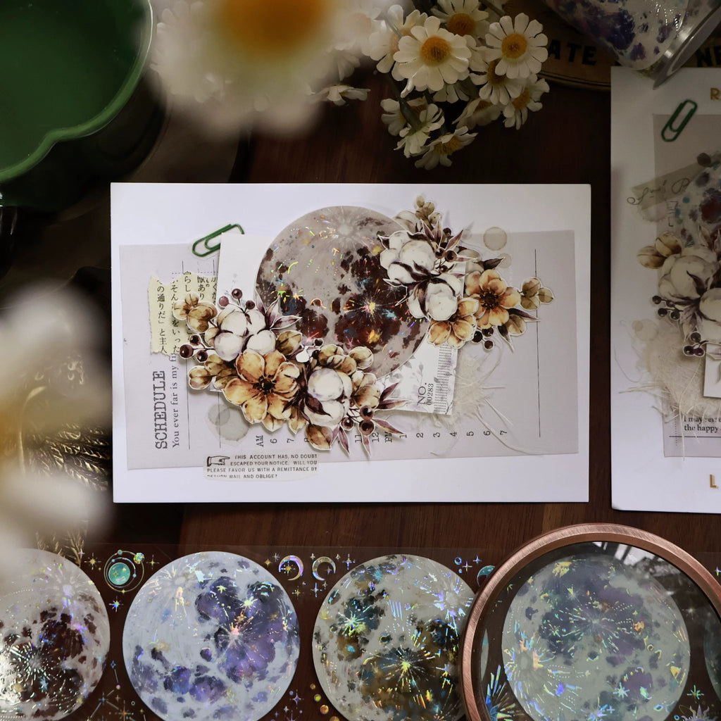 Floral Decorative Tape Rolls- Mottled Planet
