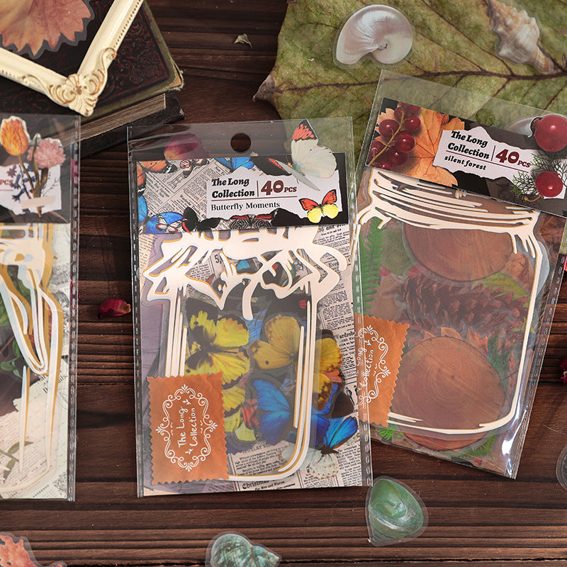 42 Pcs Butterfly Flower Under Sea Stickers MCSC