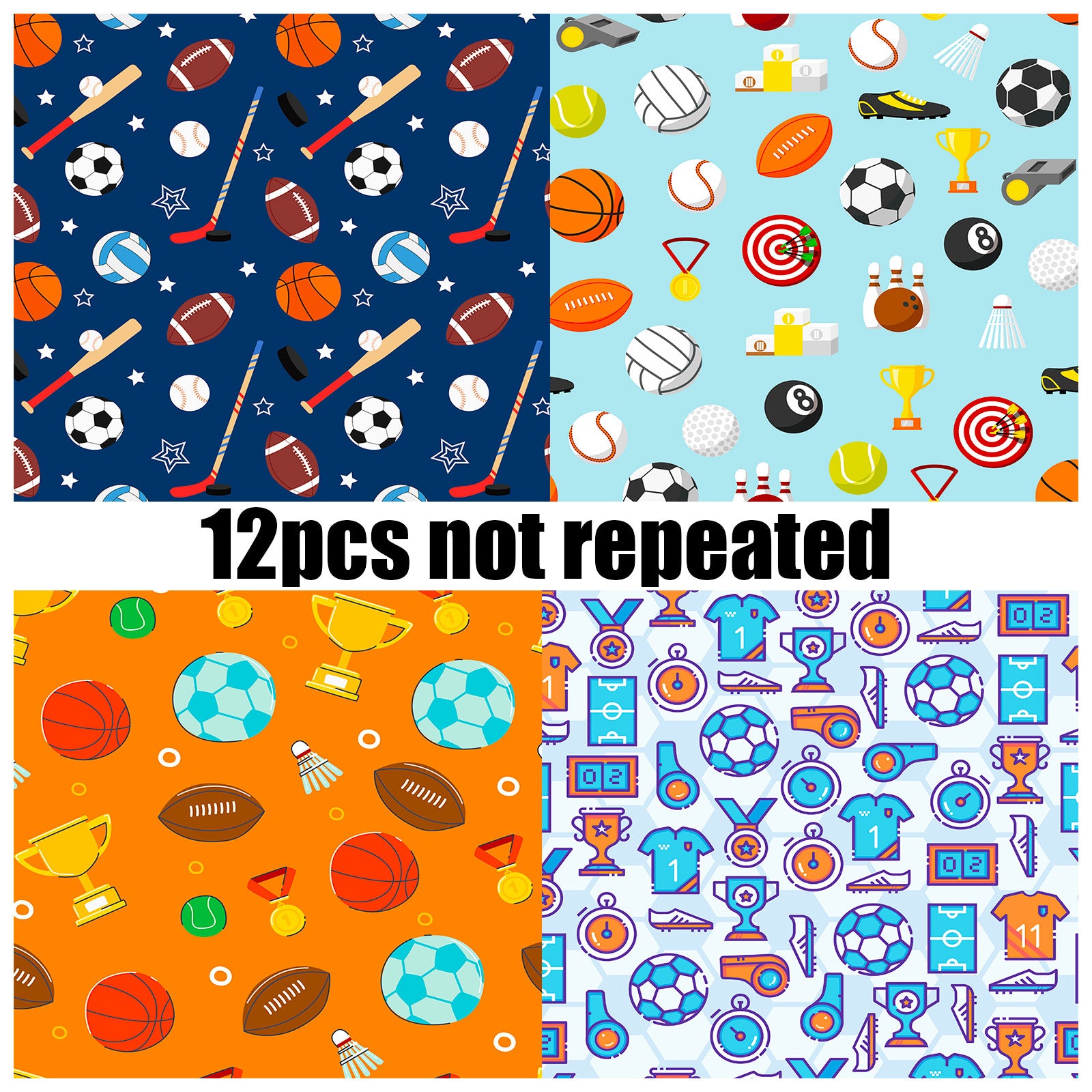 6 inch Sports Scrapbook Paper Pad PA789