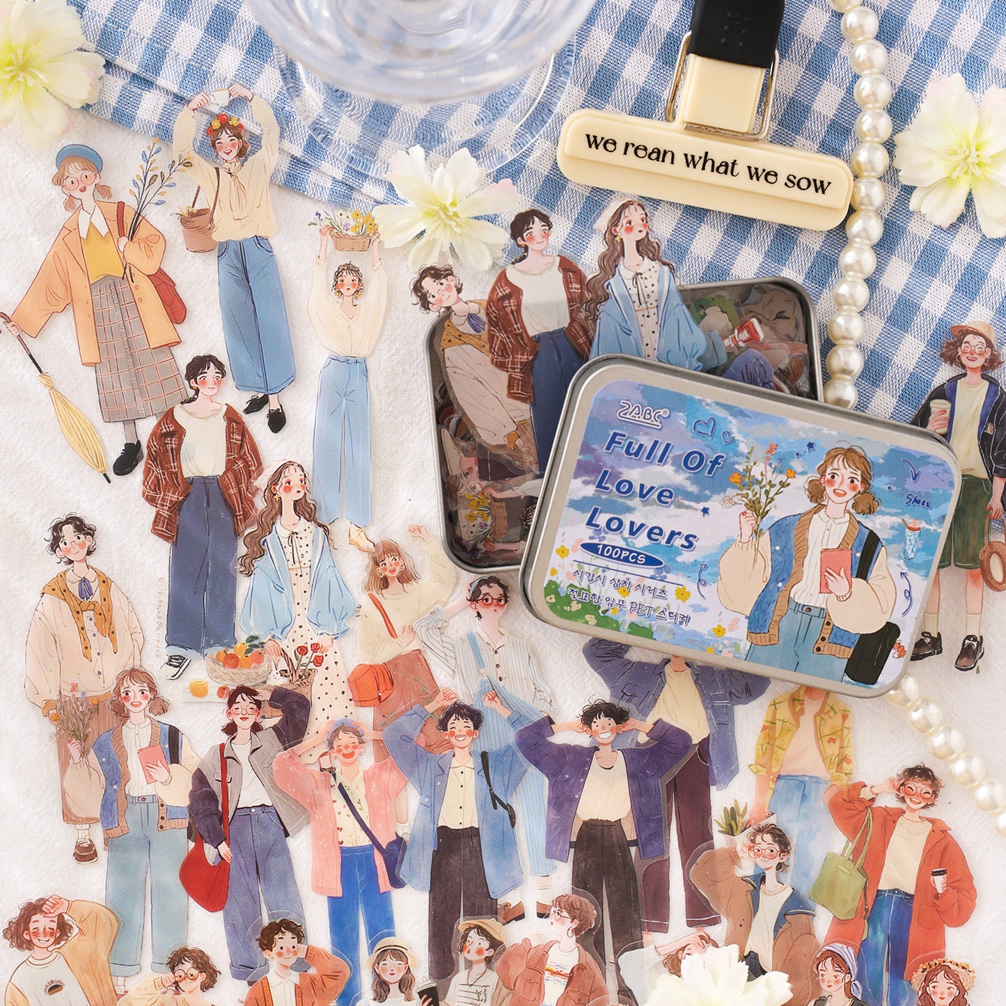 100 Pcs Fashion Boys and Girls PET Stickers SGSX