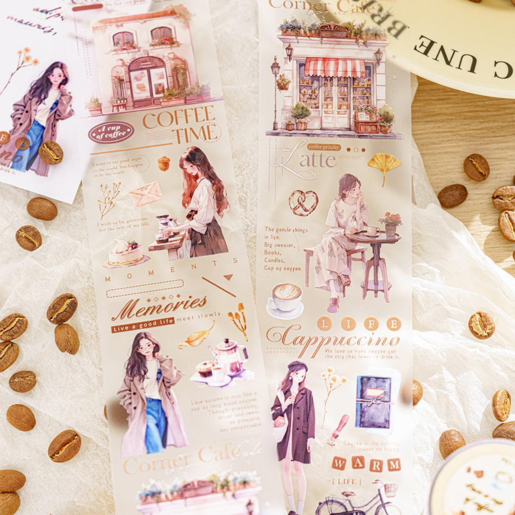 1 Roll Travelling Girl PET Stickers ZGDJJ