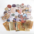 60 Pcs Vintage Travel Junk Journal Kit