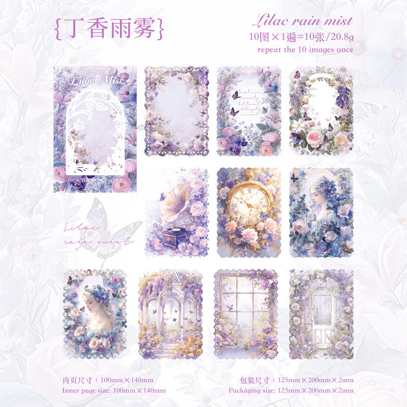 10 Pcs Lace Floral Scrapbook Paper FSLM