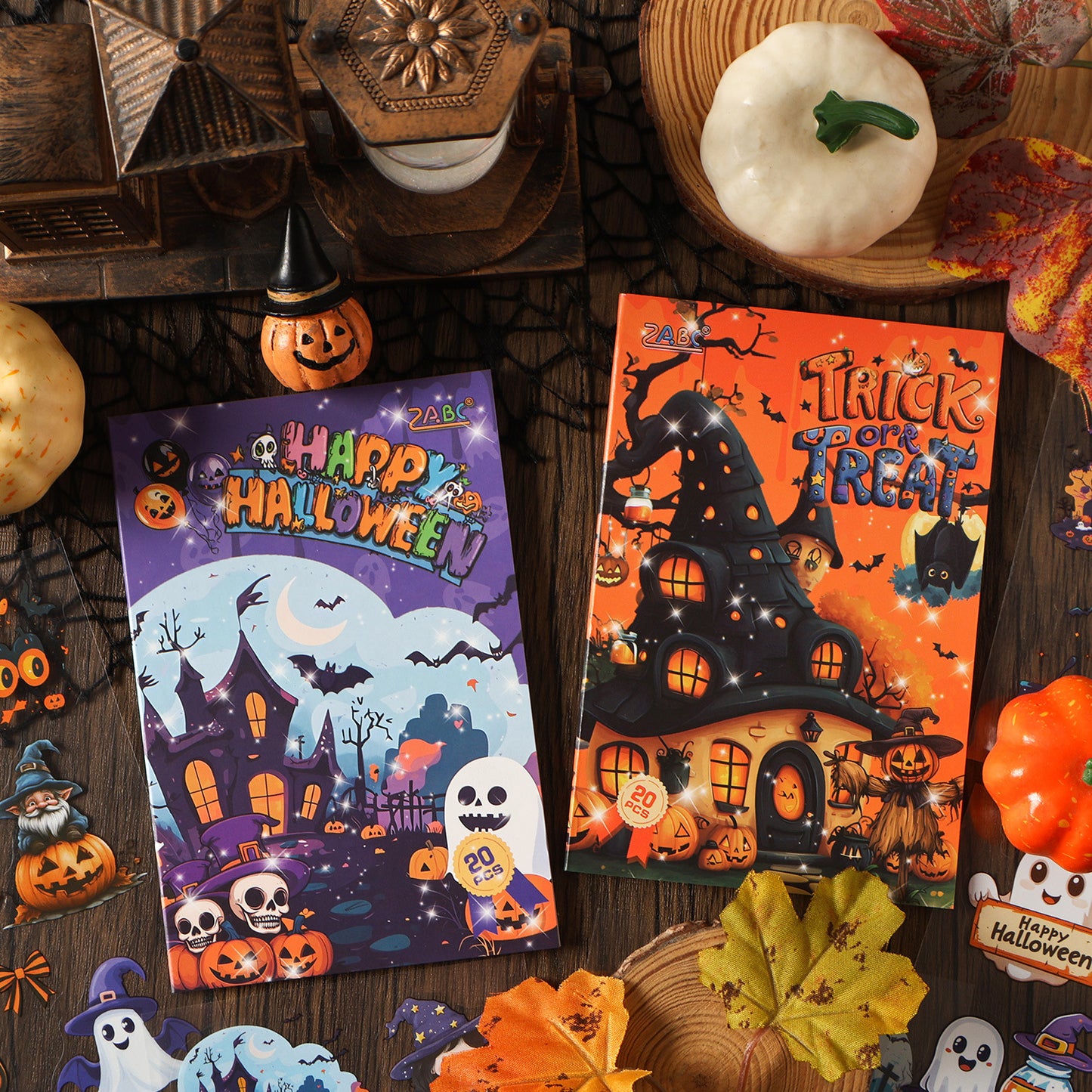 20 Sheets Holloween Theme Stickers Book WSGB