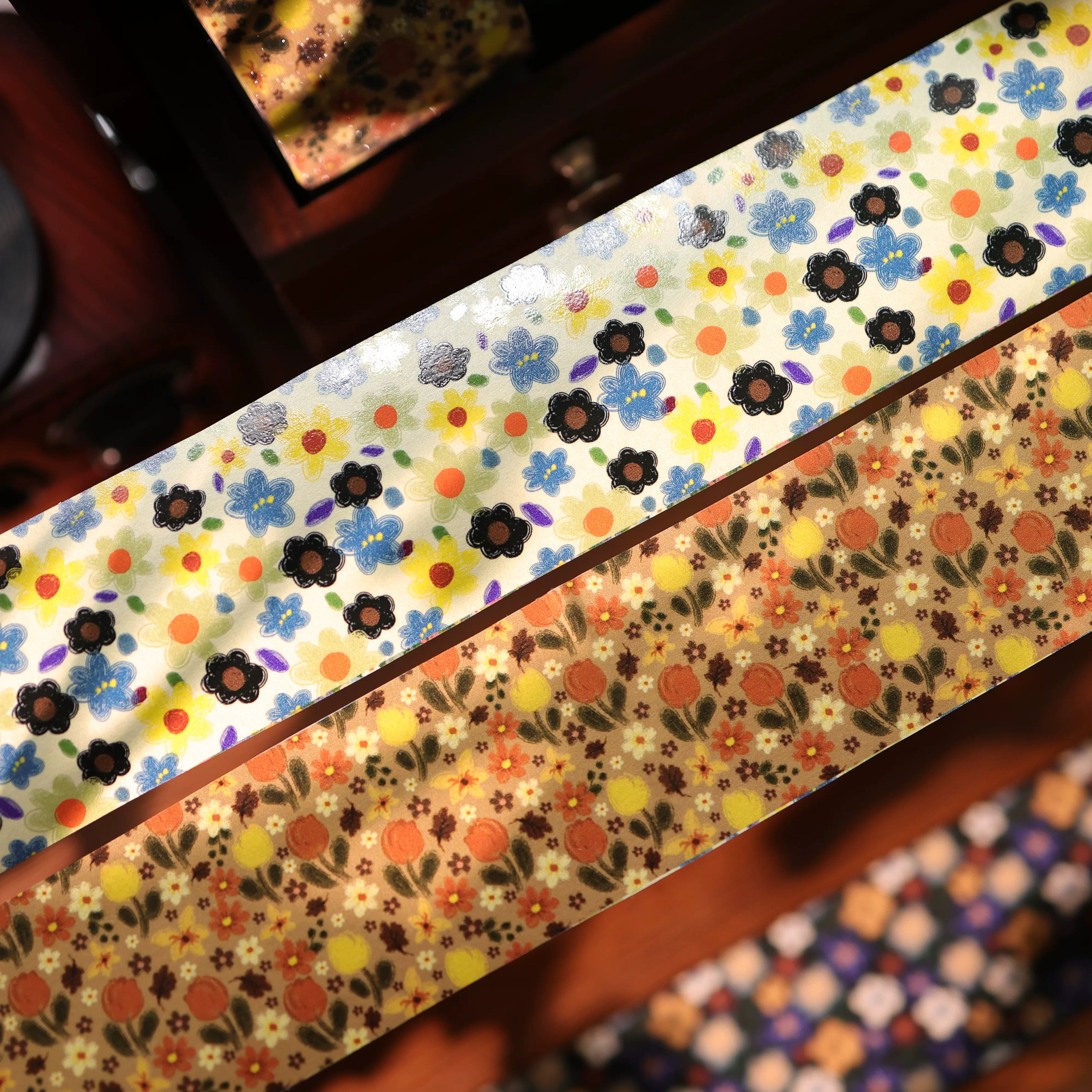 Floral Decorative Tape Rolls- Retro Artisan Ditsy