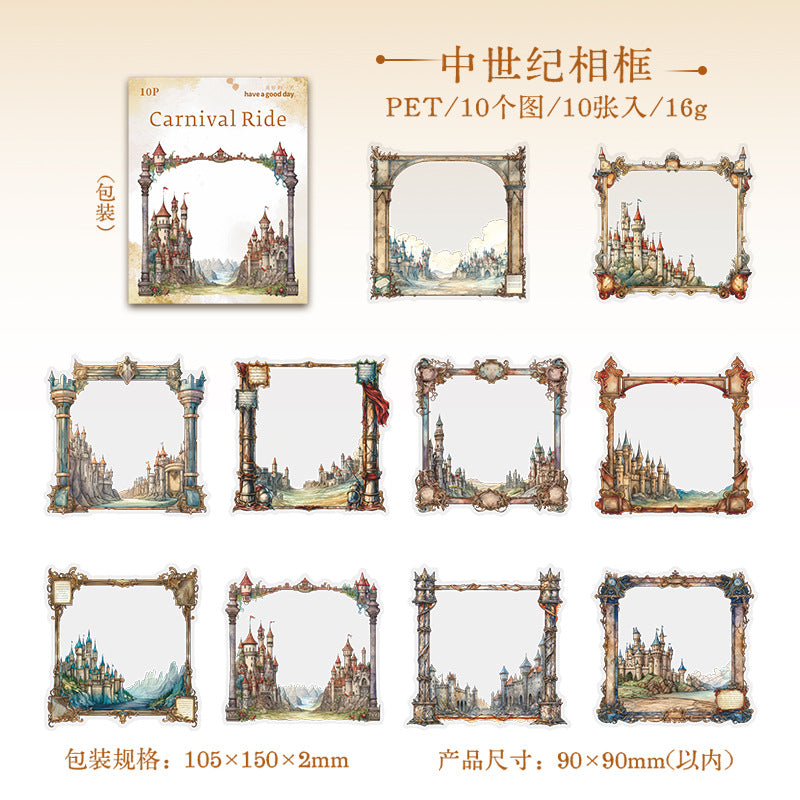 10 Pcs Fantasy PET Stickers QHLC