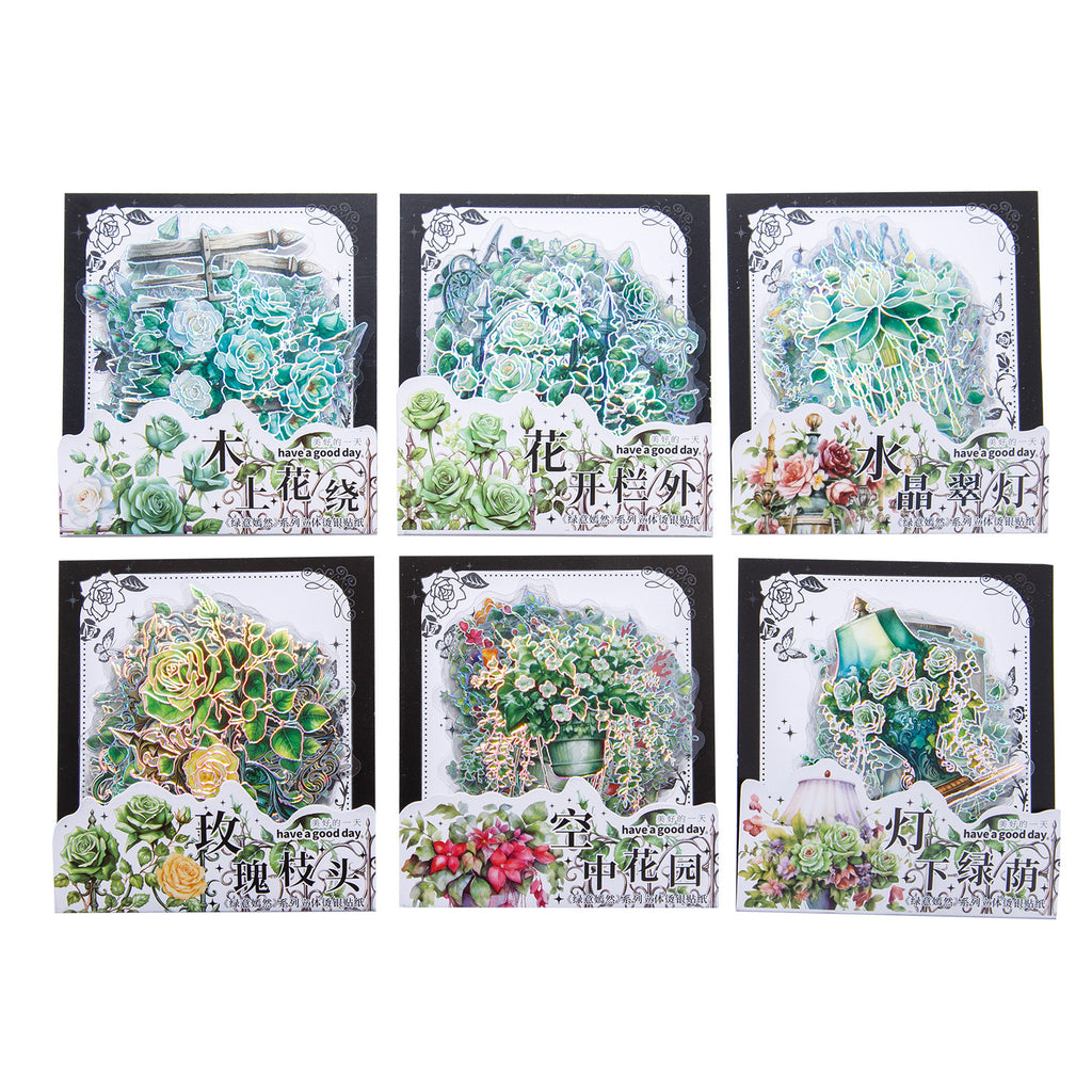 20 Pcs Flowers PET Stickers LYYR