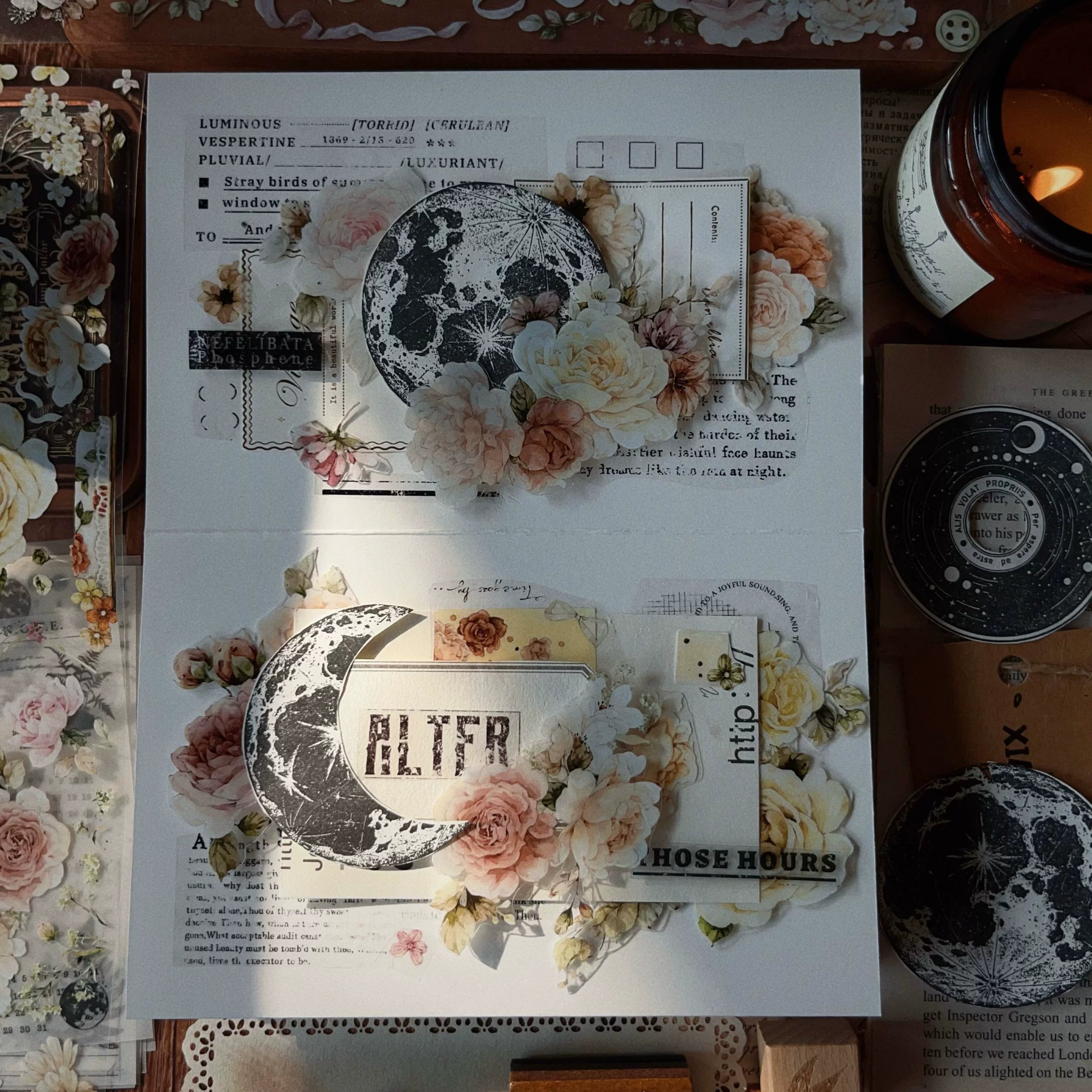Floral Decorative Tape Rolls- Half-Creek Moonlight
