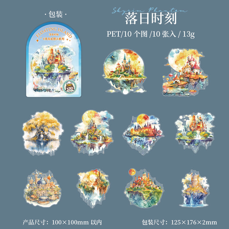 10 Pcs Fantasy Island PET Stickers TJHY