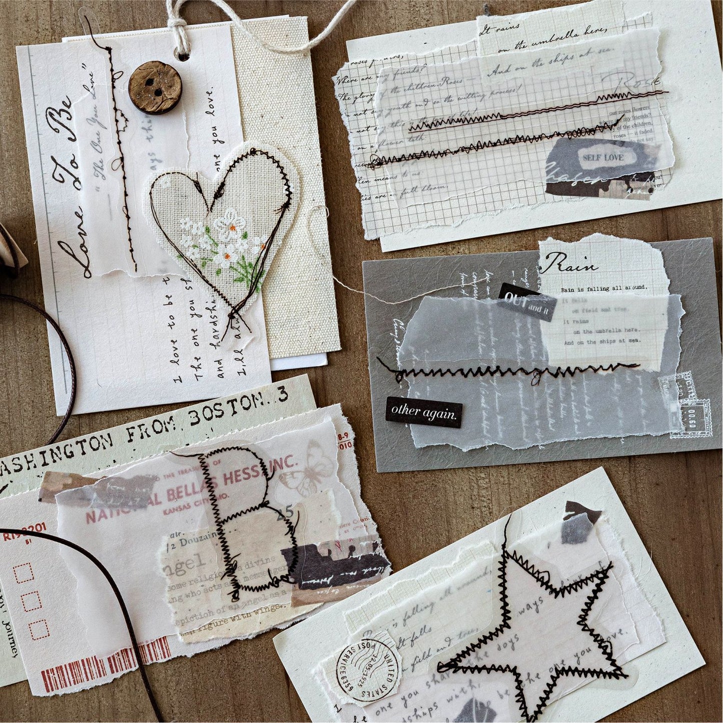 30 Pcs Sewing Themed PET Stickers FRGZS